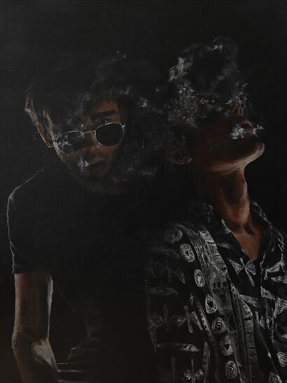 Night smoke - A Paint Artwork by Nina Audoubert