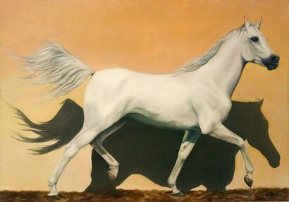 White Horse - a Paint Artowrk by Emanuela Pancella
