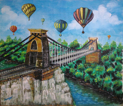 Balloon Fiesta in Bristol - a Paint Artowrk by Jo Lan Tao