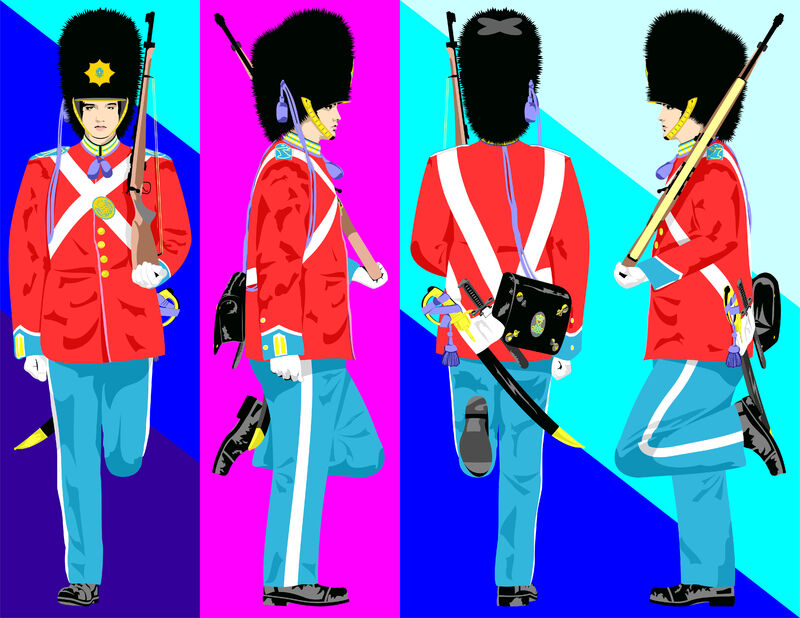 Tin Soldier, Homage to Elvis Presley - a Digital Graphics and Cartoon by Nissan Leviathan