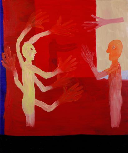 Conversation with hands - a Paint Artowrk by Matthias Glatzel