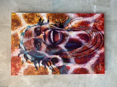 Twiga=Swahili=Giraffe - a Paintings Artwork by Gerd Stritzel