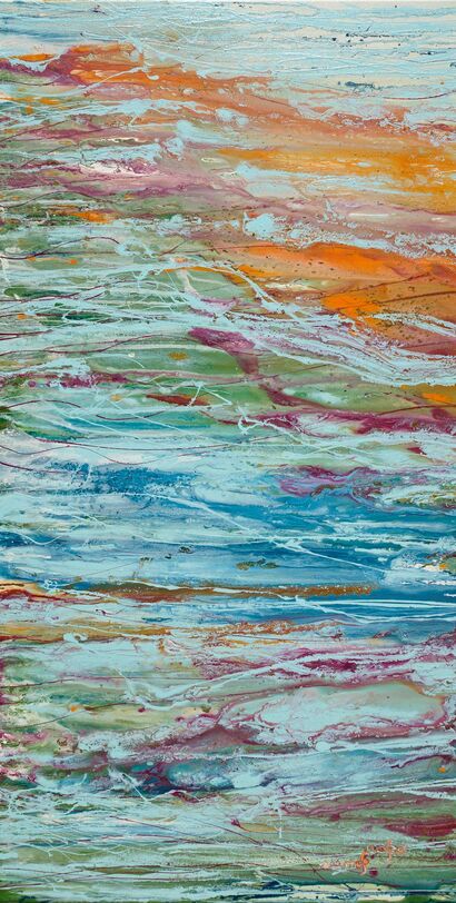 the flow of water and the 5 elements - a Paint Artowrk by maria daniela pia walser