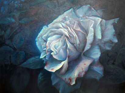Dying Rose - A Paint Artwork by Tung Xie