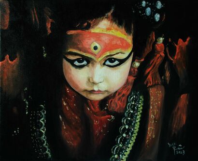 Kumari - A Paint Artwork by Yash Munankarmy