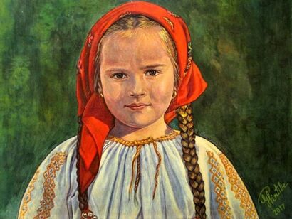 La piccola romena  - a Paint Artowrk by Pintilie Gheorghe