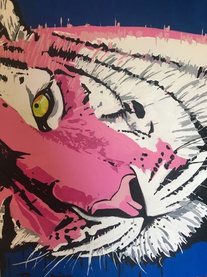 Pink Tiger - a Urban Art Artowrk by Rita Hisar