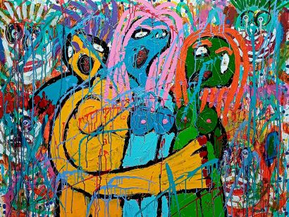 Interview with the dead  - a Paintings Artwork by Marc C. Slootjes