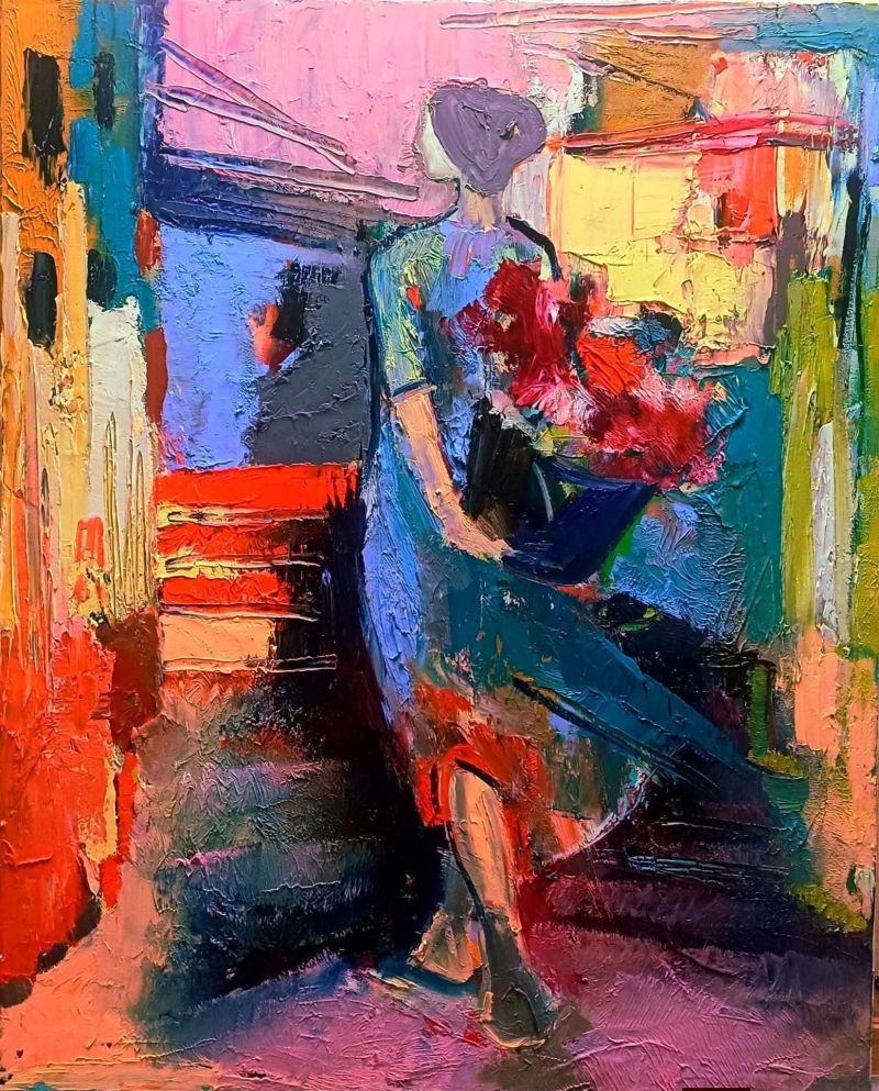 THE FLORIST - a Paintings by Megi Bo