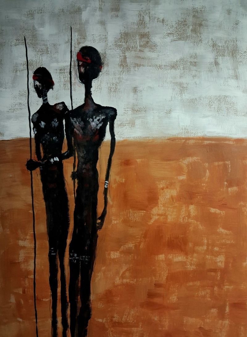 Hunters - a Paintings by Angelo Calcagno